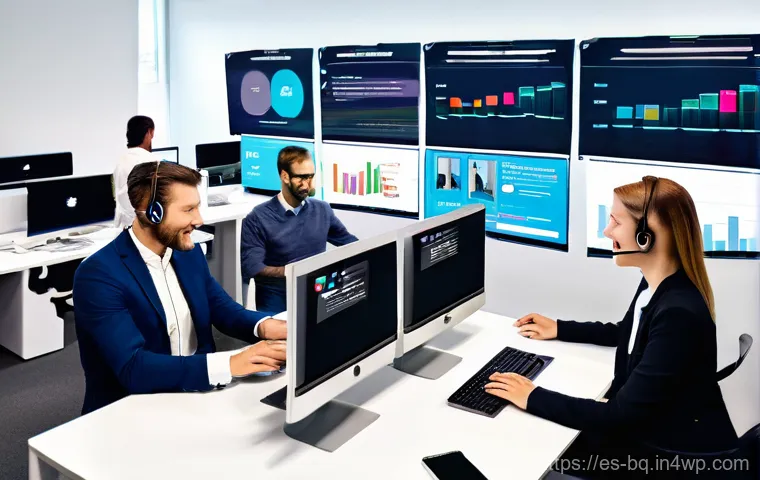 고객 피드백 시스템 구축을 위한 성공적인 팀워크 - **The Predictive Insight Hub**
    A futuristic, highly detailed digital illustration of a sleek, mo...