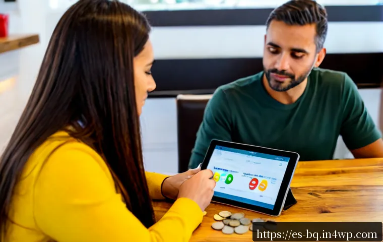 Home 17 고객 피드백을 통한 인사이트 기반 의사결정 - Photorealistic Spanish small-business owner reviewing customer feedback on a tablet with colorful ra...